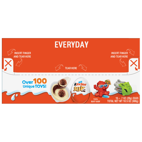 Kinder Joy Eggs, Bulk 15 Count, Treat Plus Toy, Sweet Cream and Chocolatey Wafers, Individually Wrapped, 10.5 oz, Packaging May Vary