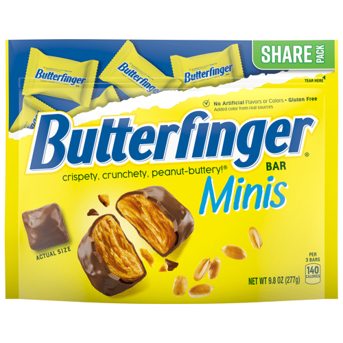 Butterfinger, Chocolatey, Peanut-Buttery, Minis Candy Bars, Resealable Share-Size Bag, 9.8 ozBUTTERFINGER Minis SUB 9.8oz