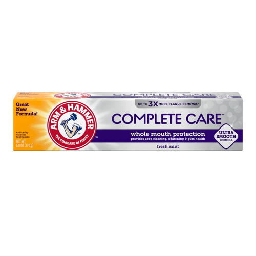 ARM & HAMMER Complete Care Toothpaste, Fresh Mint Flavor, Whole Mouth Protection, 6.0oz Tube