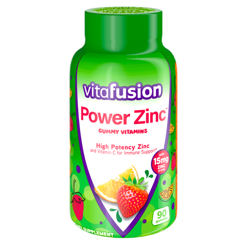 Vitafusion Power Zinc Gummy Vitamins, Strawberry Tangerine Flavored Immune Support (1), 90 Count