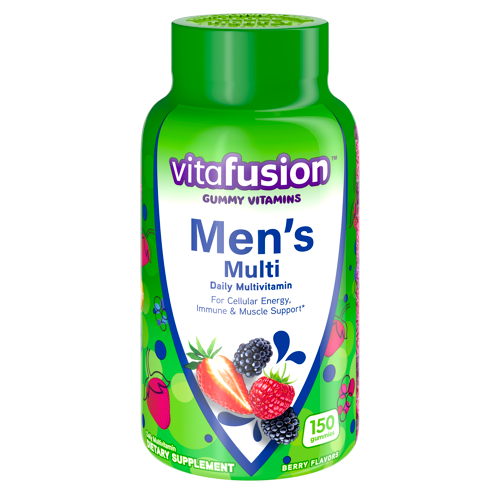 vitafusion Gummy Vitamins for Men, Berry Flavored Daily Multivitamins for Men, 150 Count