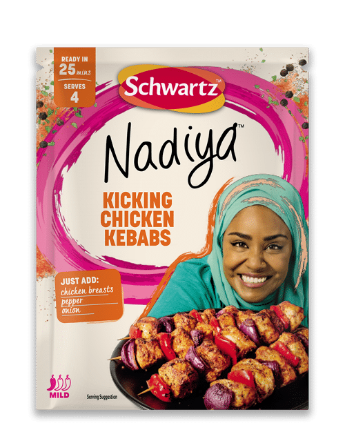 Schwartz x Nadiya Kicking Chicken Kebabs Recipe Mix
