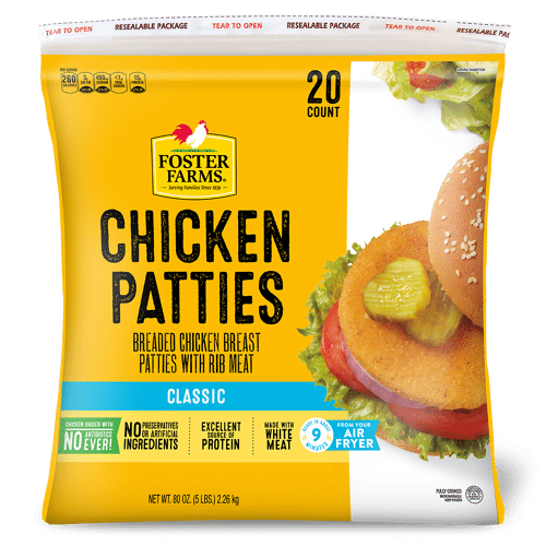 Foster Farms Chicken Patties - 80 oz